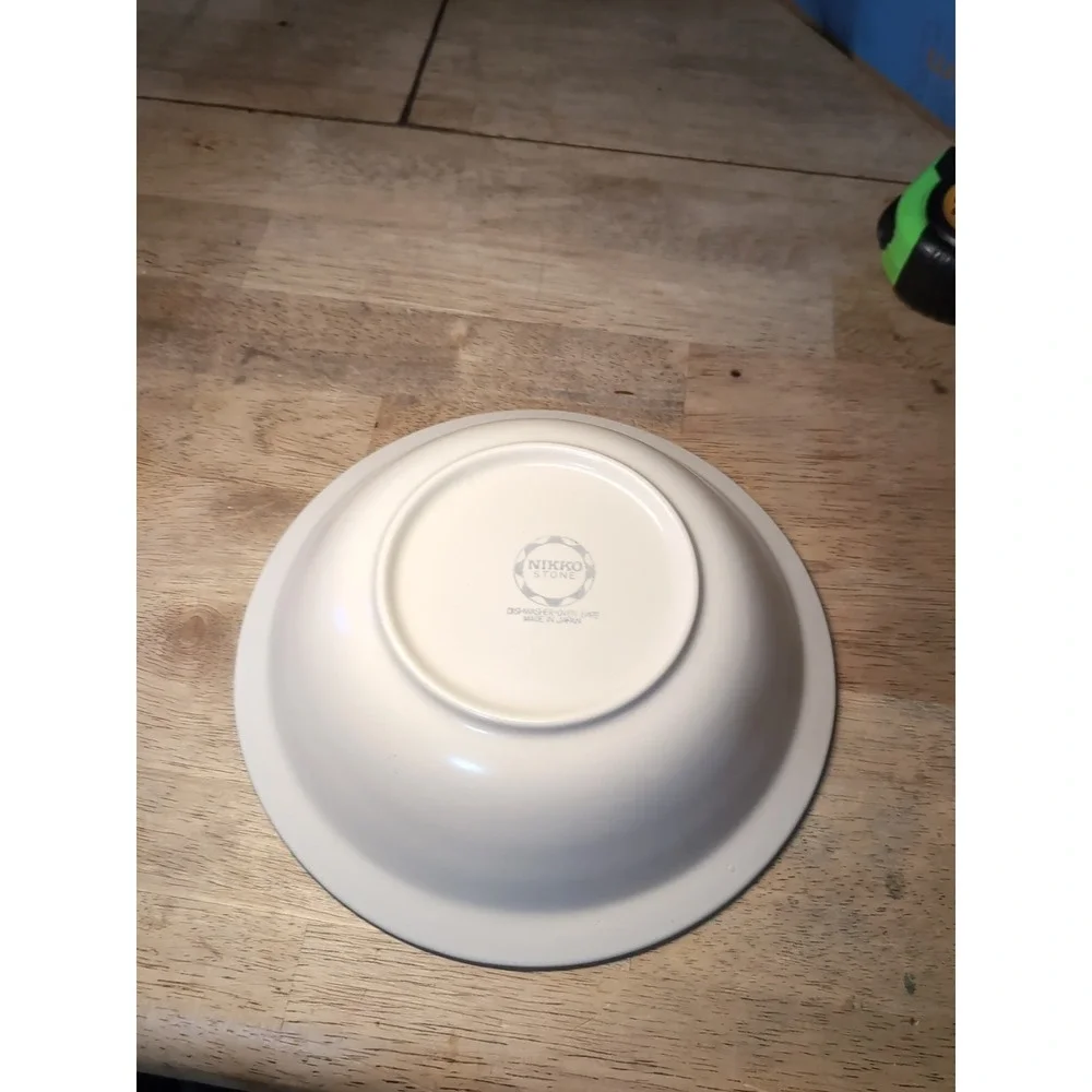 Vtg NIKKO Aztec Stone Dishwasher Oven Safe 8 7/8 Round Soup Bowl (Made In Japan)